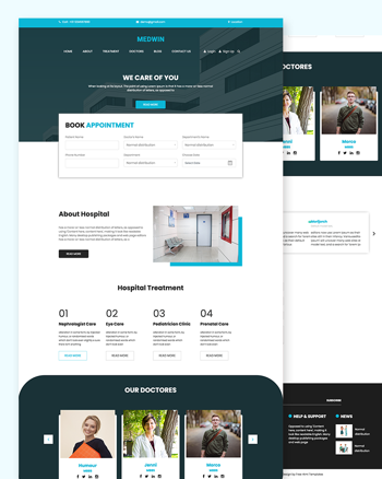 Medwin – Hospital and Clinic website template