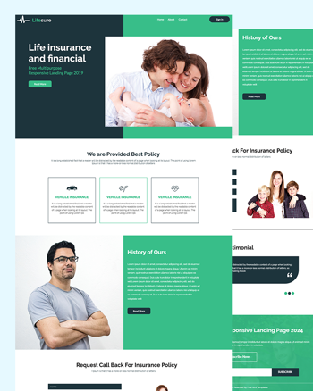 Lifesure – Life insurance and Financial Website template